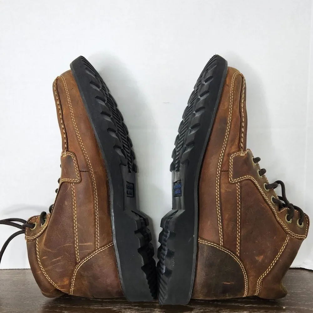 Rockport Mens Hydro-Shield APM7312RW Waterproof Moc Toe Brown Leather Boots Sz 8